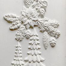 Load image into Gallery viewer, Boughs of Holly IOD Mould designs cast in IOD Air Dry Clay