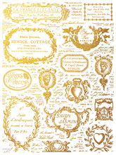 Load image into Gallery viewer, Etiquettes IOD Gold Leaf Transfer Iron Orchid Designs