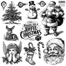 Load image into Gallery viewer, IOD Christmas Wishes 12x12 Decor Stamp Iron Orchid Designs