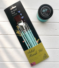 Load image into Gallery viewer, DIY Paint Creative Collective 5 piece artist brush set in retail packaging