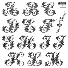 Load image into Gallery viewer, Dessins de Broderie Labels 6x6 Stamp Set|Iron Orchid Designs