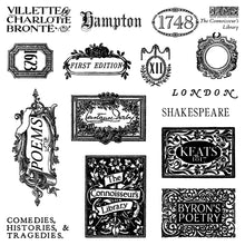 Load image into Gallery viewer, The Connoisseur's Library I.O.D. 6x6 Decor Stamp Set_Iron Orchid Designs