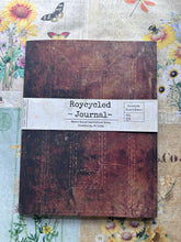 Load image into Gallery viewer, Roycycled Treasures 8.5 x 11 Art Journal with printed mixed media pages