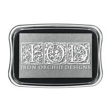 Load image into Gallery viewer, IOD Silver Sparkle Pigment Ink Pad for stamping and paper crafts