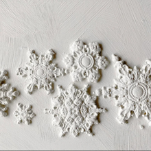 Load image into Gallery viewer, Snowflakes IOD Mould designs cast in IOD Air Dry Clay