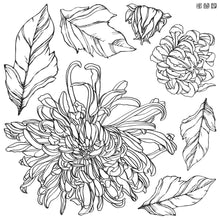 Load image into Gallery viewer, Chrysanthemum IOD 12x12 Decor Stamp Iron Orchid Designs