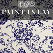 Load image into Gallery viewer, Indigo Floral IOD Paint Inlay 12x16 Pad Iron Orchid Designs Flow Blue