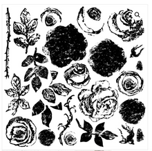 Load image into Gallery viewer, Painterly Roses IOD 12x12 Decor Stamp Iron Orchid Designs