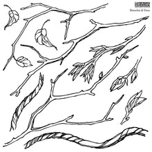 Load image into Gallery viewer, Branches and  Vines IOD 12x12 Decor Stamp Iron Orchid Designs