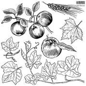 Load image into Gallery viewer, Fruitful Harvest IOD 12x12  Decor Stamp Set Iron Orchid Designs Fall Pumpkins
