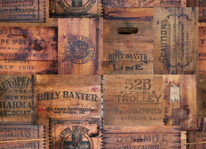 Roycycled Treasures Crate Collage Decoupage Paper #177 Vintage Wood Crates