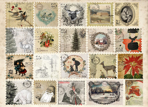 Roycycled Christmas Postage Decoupage Paper #183