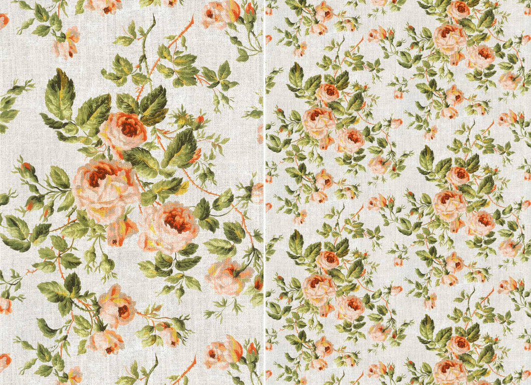 Roycycled Treasures Burlap Roses Decoupage Paper #192