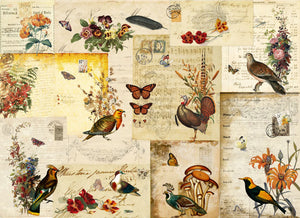 Fall Flock Masterboard Roycycled Trasures Decoupage Paper #202