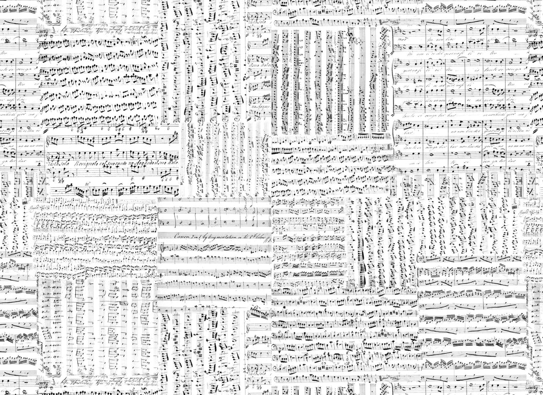 Music Notes Masterboard Roycycled Treasures Decoupage Paper #206
