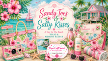 Load image into Gallery viewer, Sandy Toes &amp; Salty Kisses Paper Craft Socials beach bag folio and memory keeper kit
