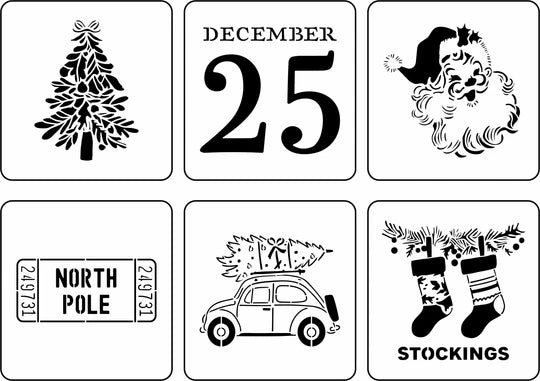 JRV Christmas Mini Pack 2025 Stencil Jami Ray Vintage