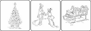 JRV Christmas Sketches Stencil Jami Ray Vintage