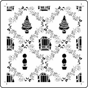 JRV Christmas Wallpaper Stencil Jami Ray Vintage