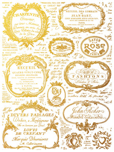 Etiquettes IOD Gold Leaf Transfer Iron Orchid Designs