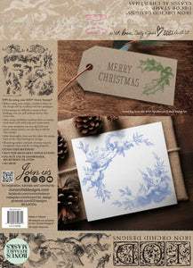 IOD Classical Christmas Holiday Stamp Iron Orchid Designs