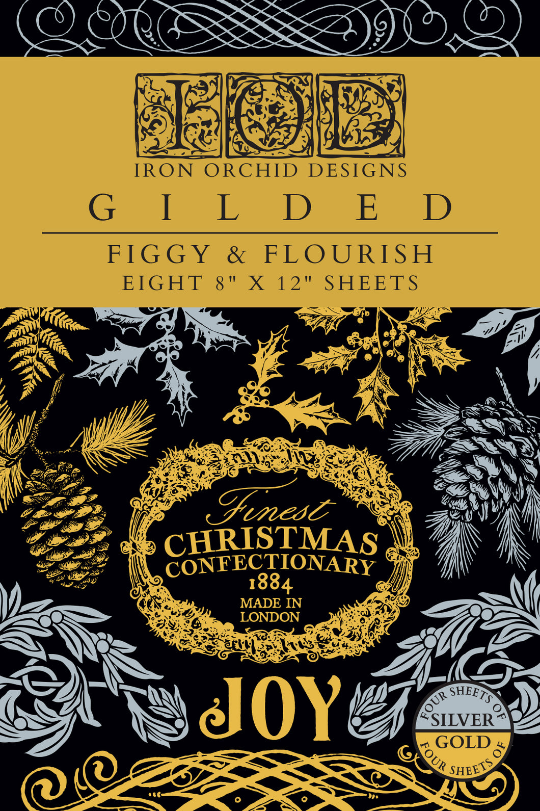 IOD Figgy & Flourish Foil 8x12 Foil Transfer Iron Orchid Designs