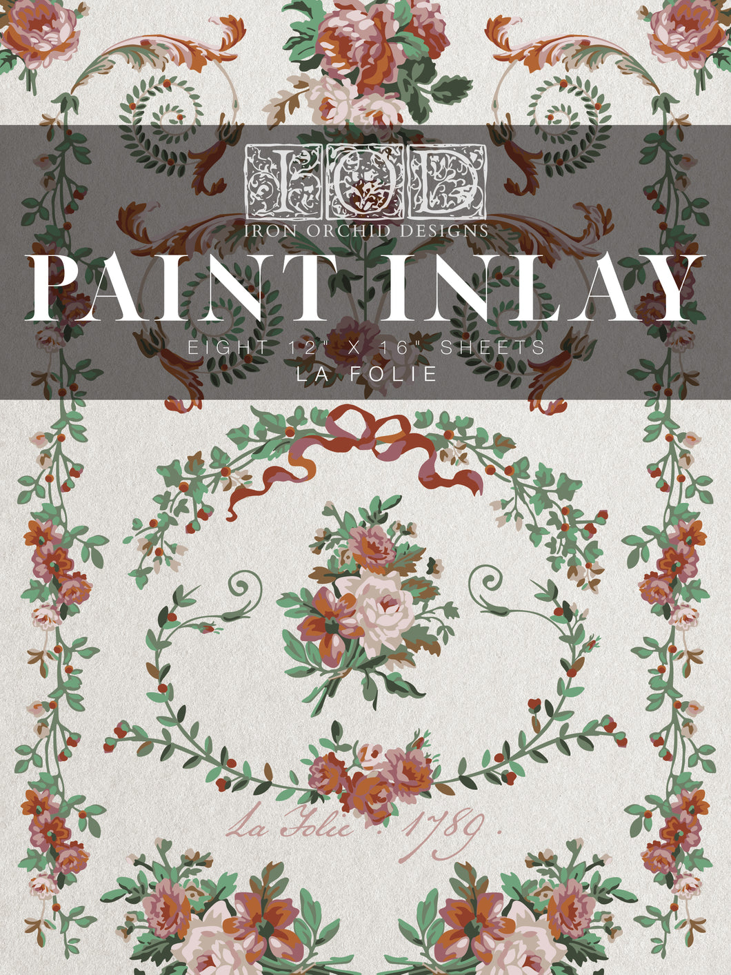 IOD La Folie 12x16 Paint Inlay Iron Orchid Designs