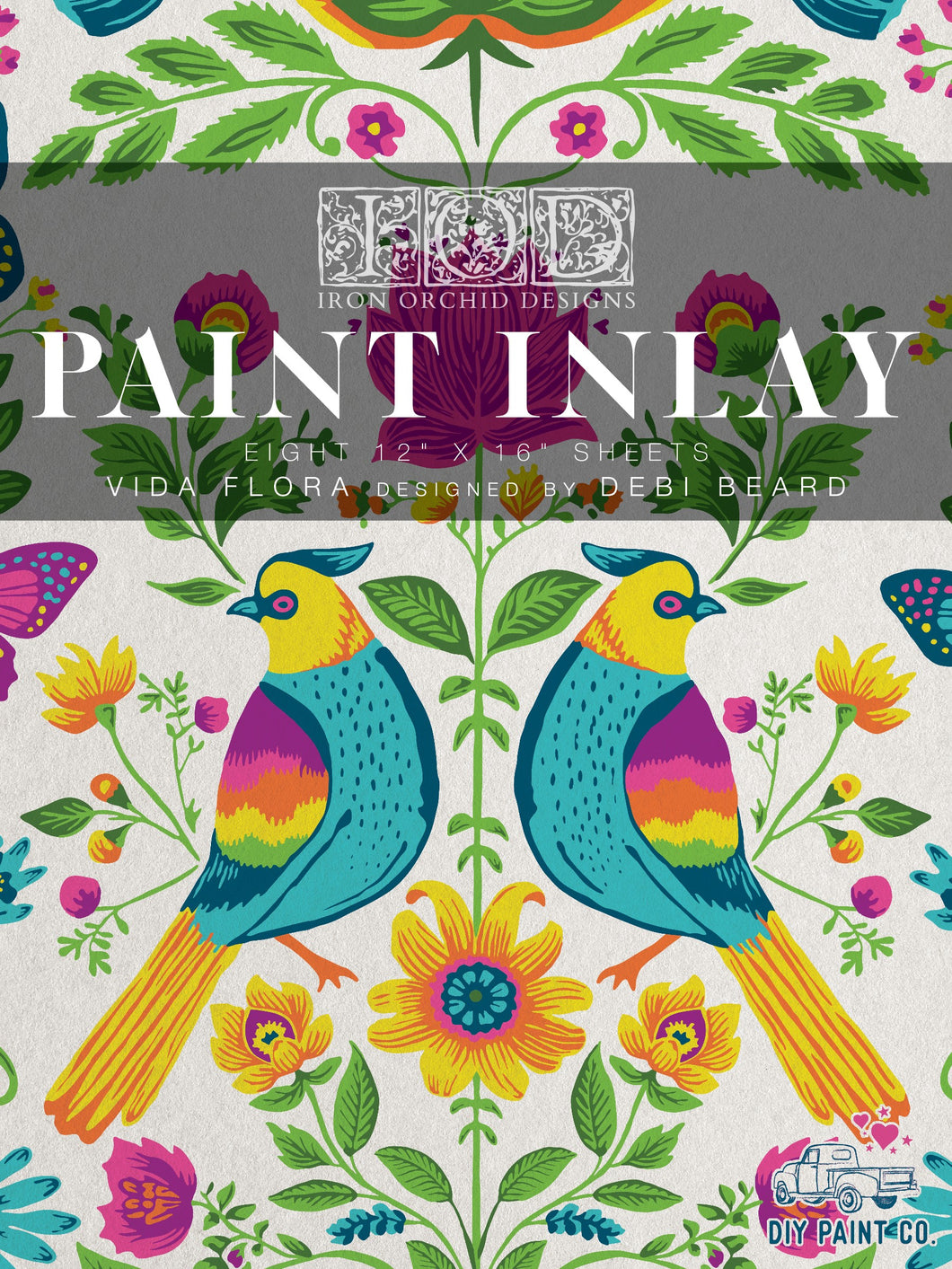 IOD Vida Flora Paint Inlay Designed By Debi Beard Debi's Design Diary