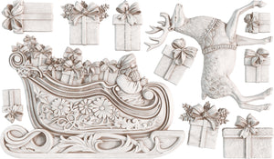 IOD Santa's Sleigh Holiday Mould Iron Orchid Designs