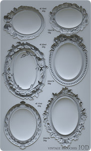 IOD Vintage Brooches Mould Iron Orchid Designs