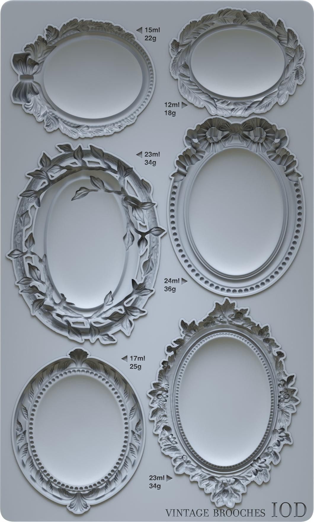 IOD Vintage Brooches Mould Iron Orchid Designs