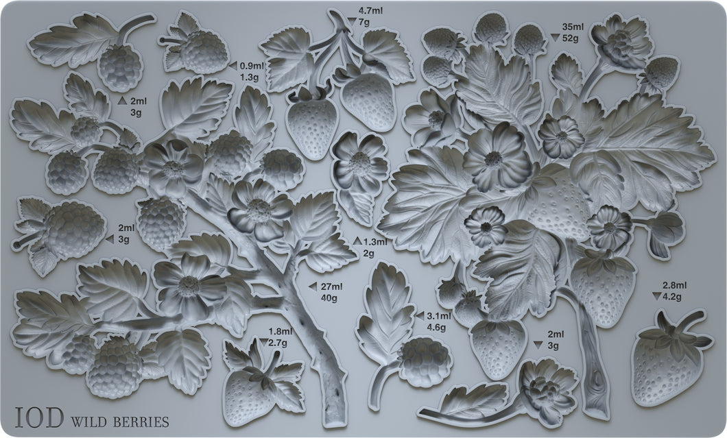 IOD Wild Berries Mould Iron Orchid Designs