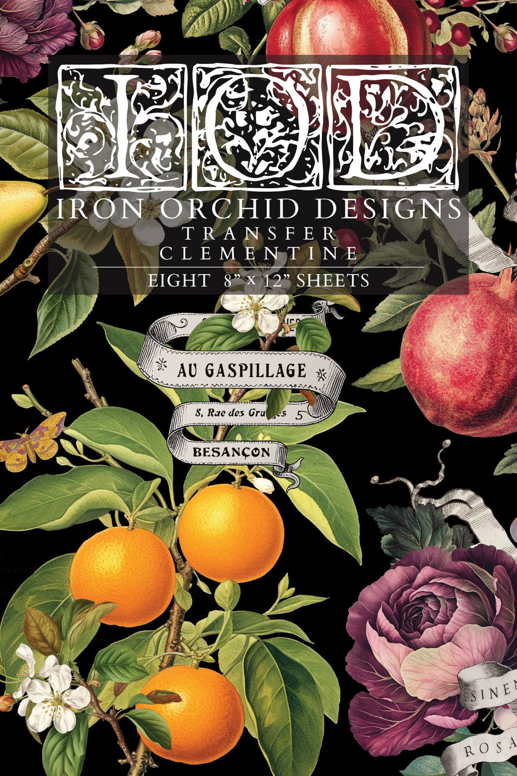 IOD Clementine 8x12 Decor Transfer Iron Orchid Designs