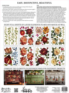 Iron Orchid Designs/IOD Collage de Fleurs Decor Transfer
