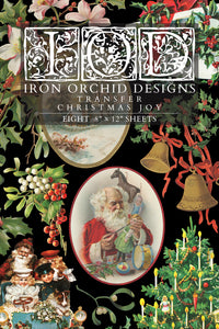 IOD Christmas Joy 8x12 Decor Transfer Iron Orchid Designs