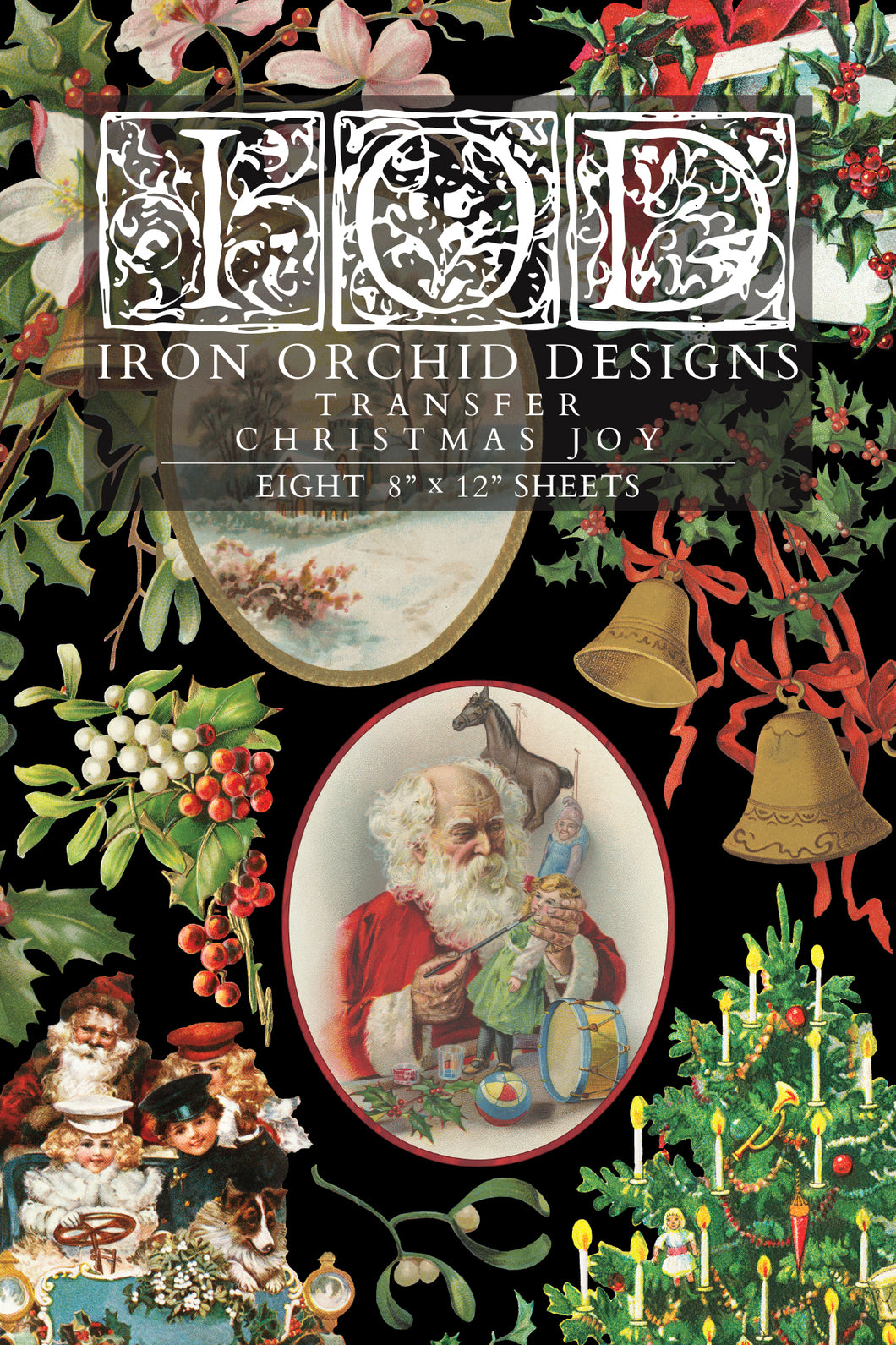 IOD Christmas Joy 8x12 Decor Transfer Iron Orchid Designs