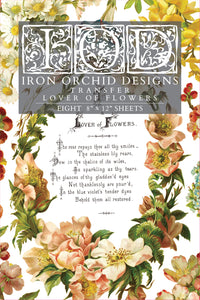 Iron Orchid Designs/IOD Lover of Flowers Decor Transfer