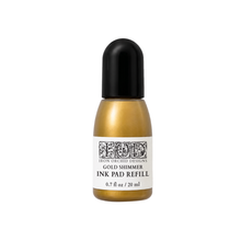 Load image into Gallery viewer, IOD Gold Shimmer Pigment Ink Refill 0.7 fl oz bottle
