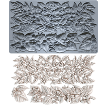Load image into Gallery viewer, Iron Orchid Designs Hazel &amp; Bay Décor Mould featuring vintage hazelnut and bayberry branches for botanical borders and decorative trim
