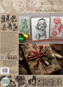 IOD Christmas Pups 12x12 Christmas Holiday Stamps
