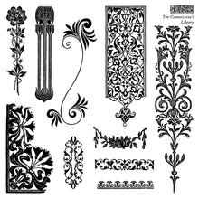 Load image into Gallery viewer, The Connoisseur's Library I.O.D. 6x6 Decor Stamp Set_Iron Orchid Designs
