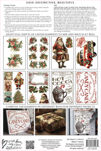 Iron Orchid Designs Candy Cane Cottage 8x12 Christmas Holiday Transfer