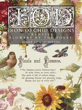 Load image into Gallery viewer, Flowers by the Poets 12x16 IOD Transfer_Iron Orchid Designs
