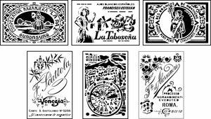 JRV Italian Label Minis Stencils