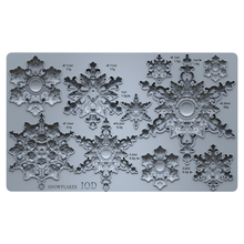 Load image into Gallery viewer, IOD Snowflakes Mould with perfectly symmetrical winter snowflake designs
