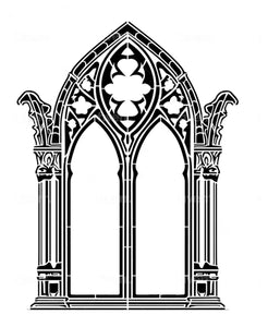 Roycycled Treasures Gothic Window Stencil