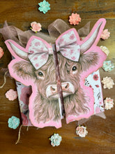 Load image into Gallery viewer, Moo-Ments In Time Highland Cow Bucket List Journal Folio Paper Craft Socials
