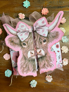 Moo-Ments In Time Highland Cow Bucket List Journal Folio Paper Craft Socials