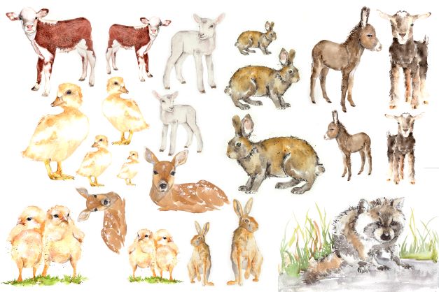 Baby Animals Roycycled Decoupage Paper