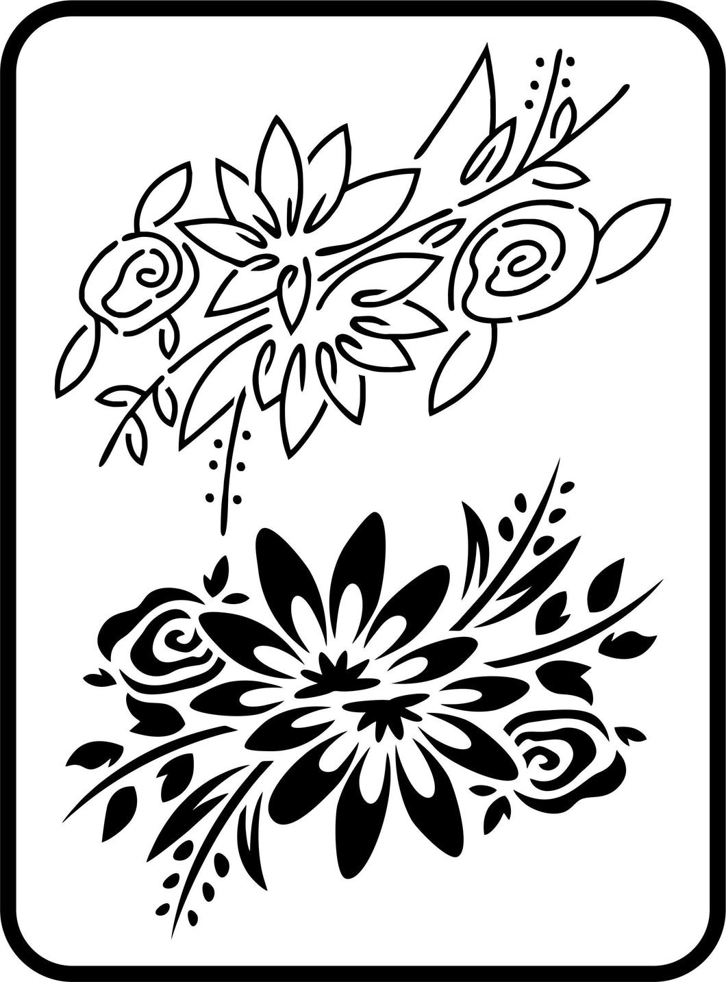 Two Small Flowers Set | JRV Stencils